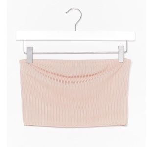 Keep Rib Simple Bandeau Crop Top